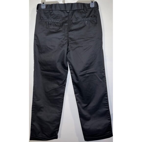 Izod Mens Charcoal Dress Pants 30x30 Adjustable Waist Cuffed Hem Button/Zip - Picture 2 of 3